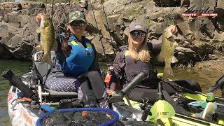 Lake Berryessa Kayak Fishing For Smallmouth Bass with Virginia amp Annie [upl. by Otreblasiul]