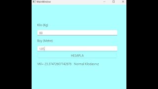 12 Python ile Görsel Programlamaİdeal Kilo hesabıHata kontrolüTry ExceptFinally MessageBox [upl. by Ginsberg858]
