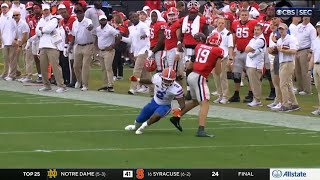 Georgia TE Brock Bowers WILD 73 Yard TD vs Florida  2022 College Football [upl. by Nnylarak215]