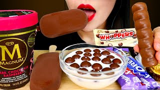 ASMR CHOCOLATE DESSERT MAGNUM ICE CREAM WHOPPERS MILKA FERRERO ROCHER 초콜릿 디저트 먹방 EATING SOUNDS [upl. by Ahsekat970]