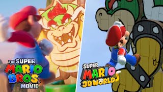 Super Mario Bros Movie Level Recreated in Super Mario 3D World [upl. by Seaver676]