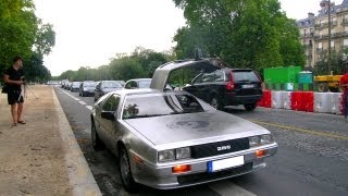 DMC DeLorean driving in Paris  startup acceleration [upl. by Clotilda]