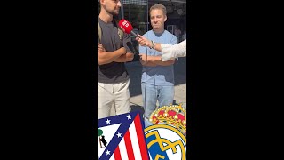 ATLÉTICO VS REAL MADRID  El PRONÓSTICO de la AFICIÓN del BERNABÉU [upl. by Yekcaj]