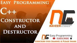 Constructors amp Destructor bcs031 tutorials  ignou bca tutorials  day 4  Naveen mishra  exam help [upl. by Uliram]