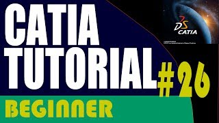 26 CATIA Beginner Tutorial Stard 3Ding Pad Sketch on surface [upl. by Yenohtna]