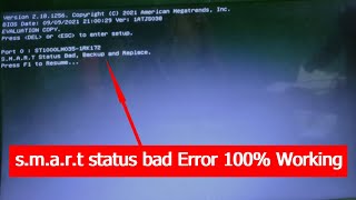 smart status bad backup and replace press f1 to resume asus in Teach Hindi OMG [upl. by Suhail]