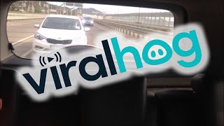 Angry Driver Receives Karma  ViralHog [upl. by Corinne]