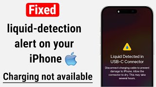 Liquid Detected in USBC Connector on iPhone How to Fix [upl. by Nauqit]