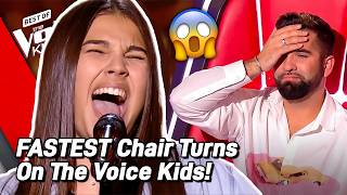 The FASTEST CHAIR TURNS on The Voice Kids ⚡ [upl. by Llertnom]