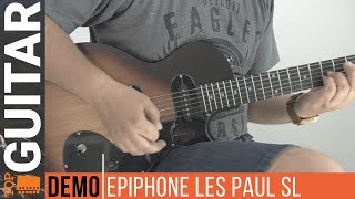 Epiphone Les Paul SL  entry level budet guitar  demo sound review no talking [upl. by Anihpesoj746]