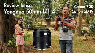 Review Yongnuo 50mm f14 dengan Canon 70D dan 5D [upl. by Trisha293]