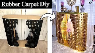 FAKING HIGH END LOOKS WITH RUBBER MATS DIY GLAM ENTRY TABLE [upl. by Are]