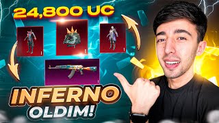 INFERNO KELDI 24800 UC HAMMASINI OLDIM 🥵 MANA BU OMAD  PUBG MOBILE [upl. by Garey]