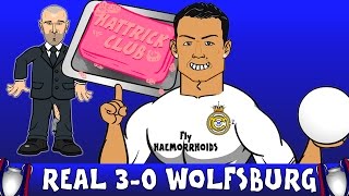 CRISTIANO RONALDO HATTRICK Real Madrid vs VFL Wolfsburg 30 Champions League PARODY 2016 [upl. by Inava]