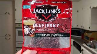 Jack links Dr Pepper beef jerky review [upl. by Swayne]