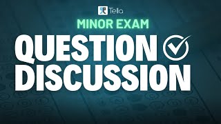 Minor Exam Questions Discussion  Tella Neet Repeater [upl. by Vastha]