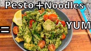 How to make EASY Pesto Chicken Pasta [upl. by Amalee]