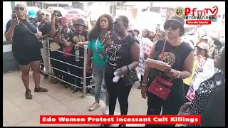 Edo women protest incessant cult killings [upl. by Gilli]