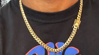 10mm 14kt 22” Miami Cuban Link Chain Handmade by gusvillajewelry [upl. by Eelyahs]