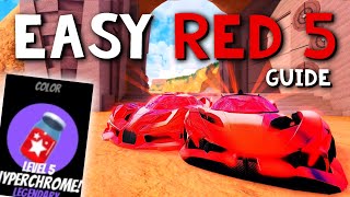 HOW TO GET RED HYPERCHROME LEVEL 5 EASILY in Roblox Jailbreak [upl. by Buchalter]