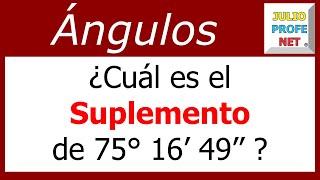 SUPLEMENTO DE UN ÁNGULO  Ejercicio 1 [upl. by Ysnap858]