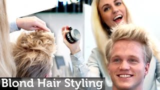 Mens Blond Hair Inspiration  Medium Short Length  Messy Look  Legendary Hairstyle by Slikhaar TV [upl. by Xylina948]