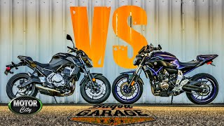 Kawasaki Z650 Vs Yamaha FZ07  Fighting Over Bikes [upl. by Caesaria676]