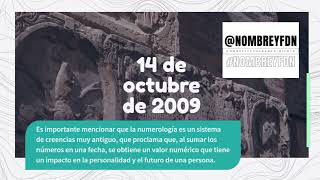 14 de octubre de 2009  conoce la personalidad y características de quienes nacieron en esa fecha [upl. by Cis]