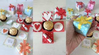 Mini Exploding Chocolate Gift Box For Valentines day Birthday Gift Idea DIY Handmade Gift [upl. by Akinit938]