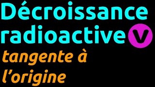 Loi de décroissance radioactive  tangente [upl. by Lusa]