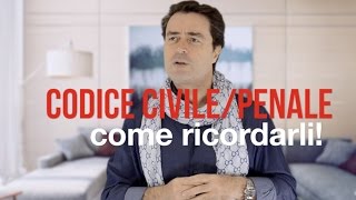 Come studiare e ricordare i codici civili penali e [upl. by Anead]