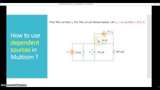 How to use dependent source in Multisim [upl. by Rycca]