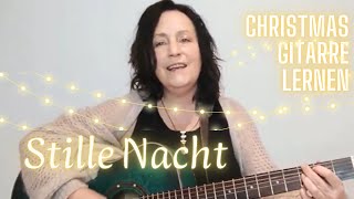 Stille Nacht einfache Version GuitarTutorial GitarreLernen Weihnachtslied [upl. by Colwell]