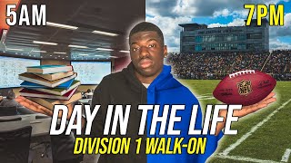 DAY IN THE LIFE OF A D1 FOOTBALL WALKON [upl. by Ailem]