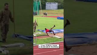 he puts the trip in triple jump 🤣 [upl. by Batory]