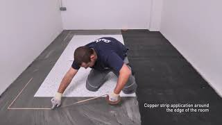 Mipolam Technic EL5  Conductive tiles  Glue down installation [upl. by Deutsch77]