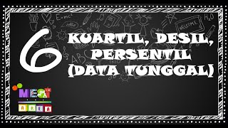 KUARTIL DESIL PERSENTIL DATA TUNGGAL [upl. by Rist302]