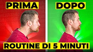 COLLO e TESTA in AVANTI  ROUTINE EFFICACE di 5 MINUTI [upl. by Horsey162]