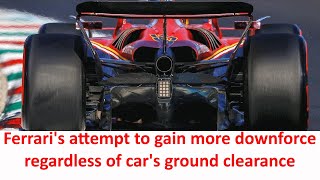 F1 Ferrari new SF24 diffuser design for more driving stability but less downforce than McLaren [upl. by Fair]