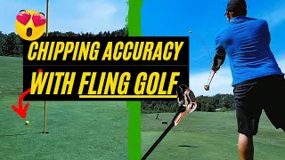 Golf Chipping Accuracy with Fling Golf Sidekick Shot [upl. by Bosch330]