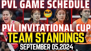 PVL TEAM STANDINGS INVITATIONAL CUP SEPTEMBER 052024CREAMLINE VS EST COLA THAILAND GAME SCHEDULE [upl. by Aitnahc]