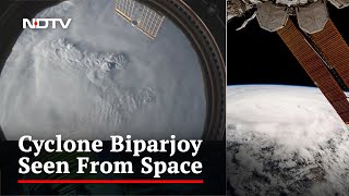 Cyclone Biparjoy News Astronaut Captures Cyclone Biparjoy From Space Station [upl. by Eenolem]