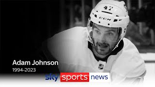 Tributes continue for Nottingham Panthers Adam Johnson after accident in ice hockey match [upl. by Risser155]