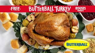 Rouses Market  Free Butterball Turkey [upl. by Giffy225]