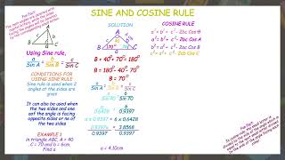 SINE AND COSINE RULE The Easy Way [upl. by Nanahs]