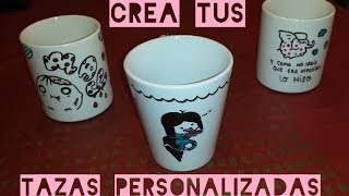 DIY REGALO Crea tus tazas personalizadas económicas fáciles y bonitas [upl. by Nosidda533]