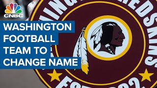 Washington NFL team Redskins announces name change for 2020 season [upl. by Galateah]