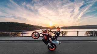 KTM 690 SMCR  Day Off Wheelie Training [upl. by Babs]