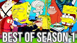 BEST OF SPONGEBOB SQUAREPANTS COMPILATION SEASON 1 REACTION [upl. by Meeharbi380]