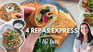 idées repas rapides IG bas  recettes faciles et sans four pour se régaler et manger sainement [upl. by Felice]